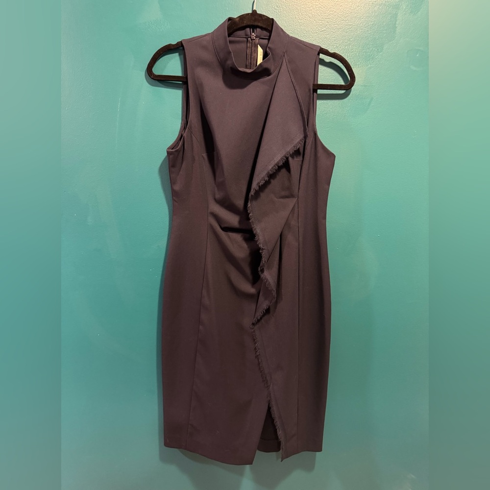 RACHEL Rachel Roy Asymmetrical Black/Navy Dress